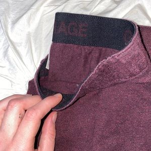 Garage heather maroon leggings